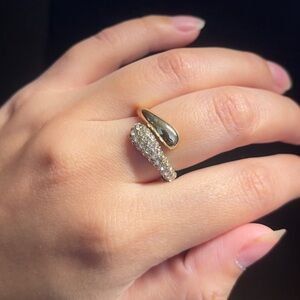 J crew cz good tone abstract statement chunky size 6.5 ring